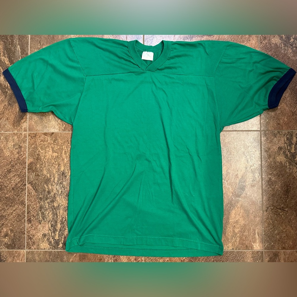 Vintage 1970s Gator Athletics Ringer Football T Shirt XL USA